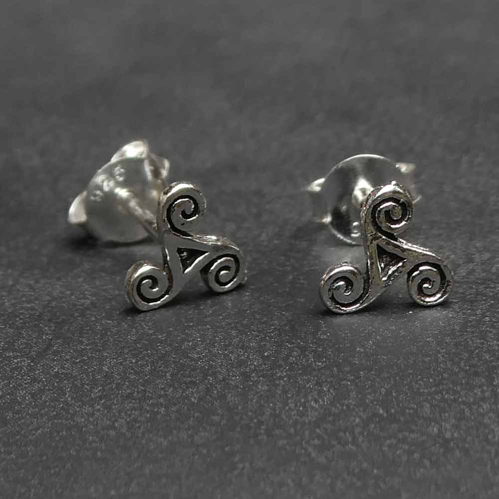 Ohrstecker Triskele 925 Silber